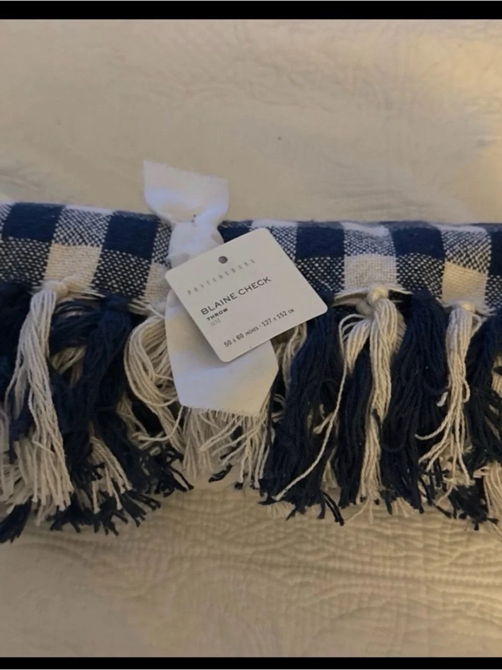 🇺🇸Pottery Barn “Blaine Check” Throw Blanket